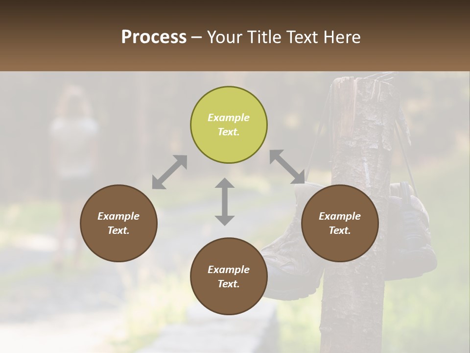 A Pair Of Shoes Hanging From A Tree Trunk PowerPoint Template