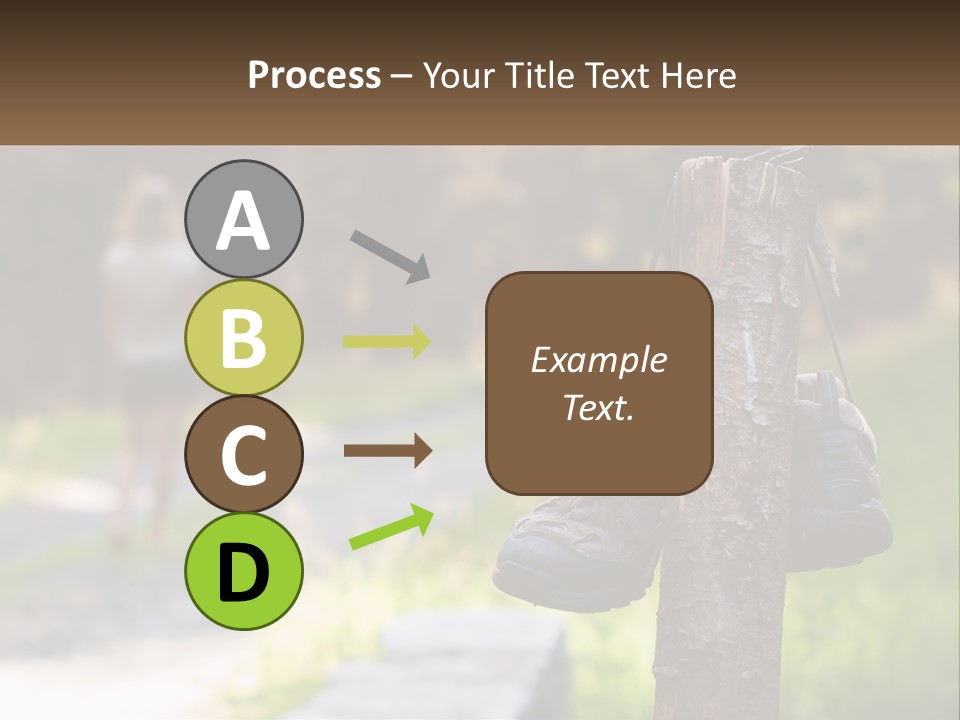 A Pair Of Shoes Hanging From A Tree Trunk PowerPoint Template