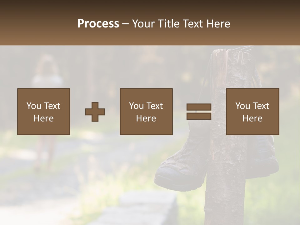 A Pair Of Shoes Hanging From A Tree Trunk PowerPoint Template