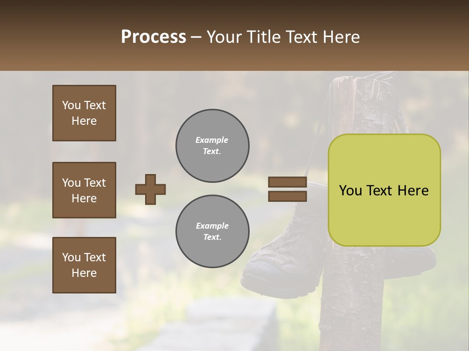 A Pair Of Shoes Hanging From A Tree Trunk PowerPoint Template