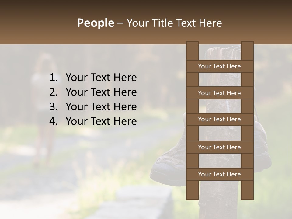 A Pair Of Shoes Hanging From A Tree Trunk PowerPoint Template