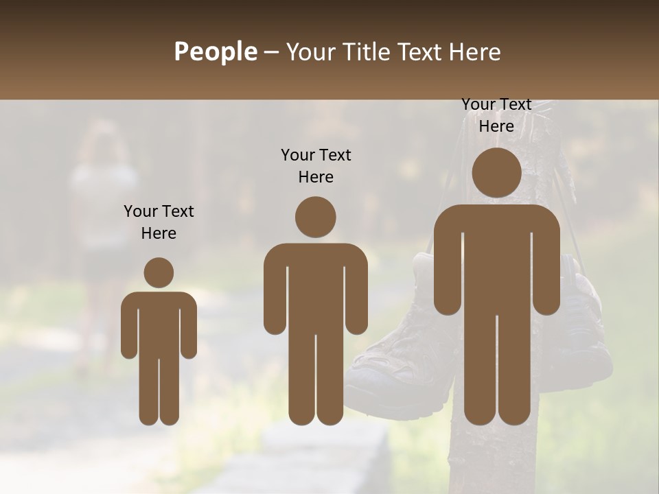 A Pair Of Shoes Hanging From A Tree Trunk PowerPoint Template