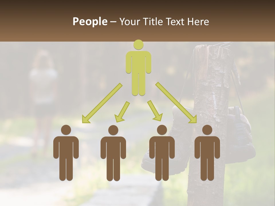 A Pair Of Shoes Hanging From A Tree Trunk PowerPoint Template