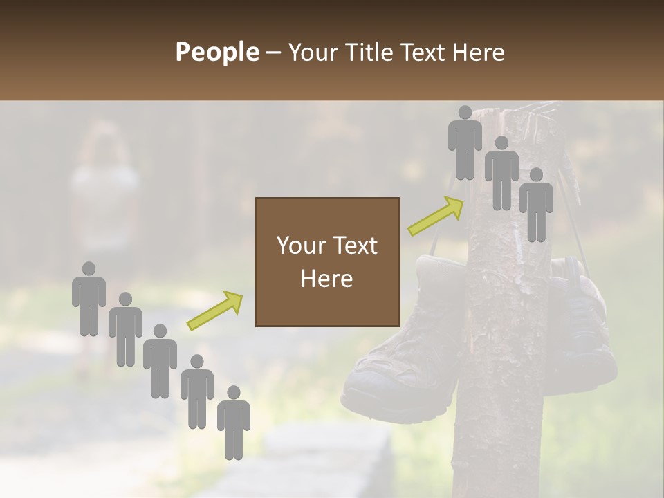 A Pair Of Shoes Hanging From A Tree Trunk PowerPoint Template