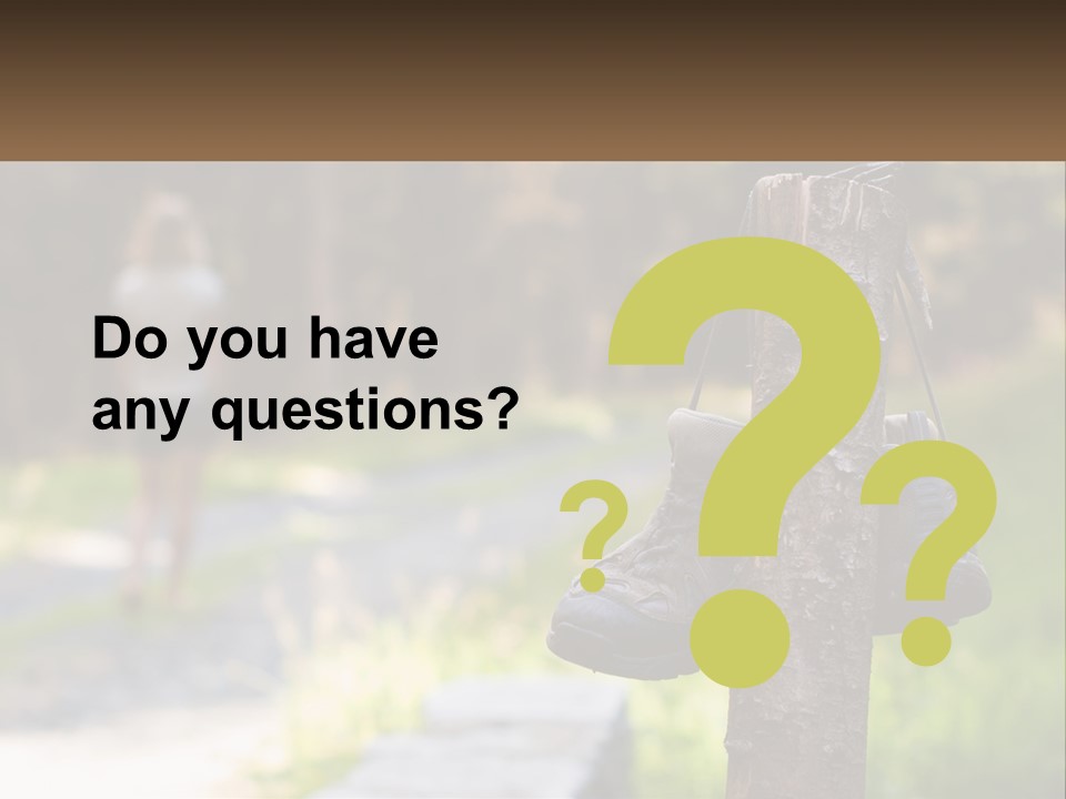 A Pair Of Shoes Hanging From A Tree Trunk PowerPoint Template