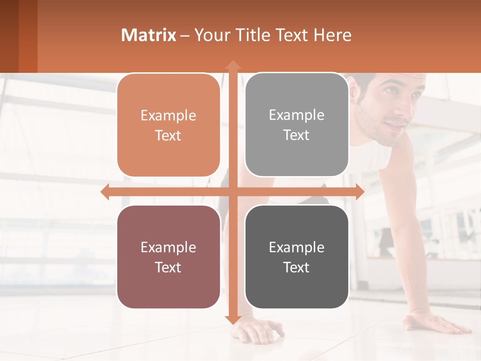 A Man Doing Push Ups In A Gym PowerPoint Template
