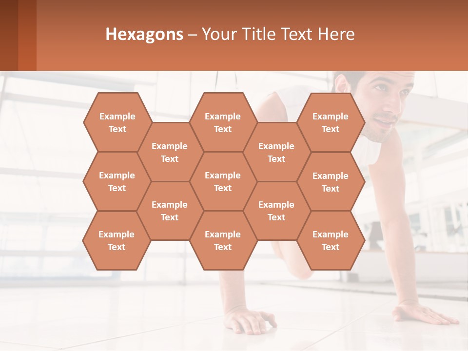 A Man Doing Push Ups In A Gym PowerPoint Template