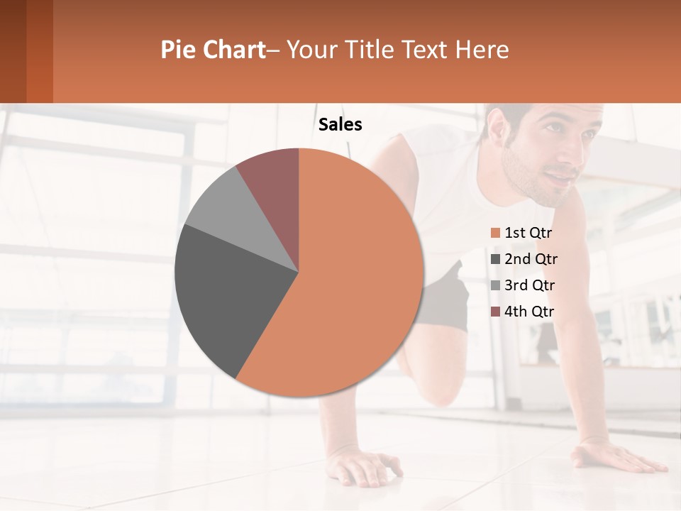 A Man Doing Push Ups In A Gym PowerPoint Template