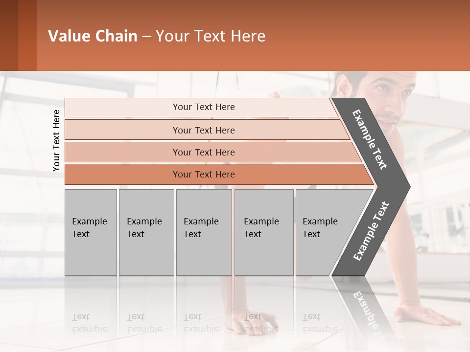 A Man Doing Push Ups In A Gym PowerPoint Template