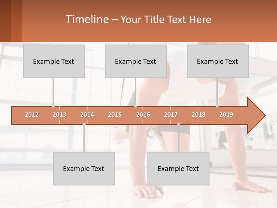 A Man Doing Push Ups In A Gym PowerPoint Template