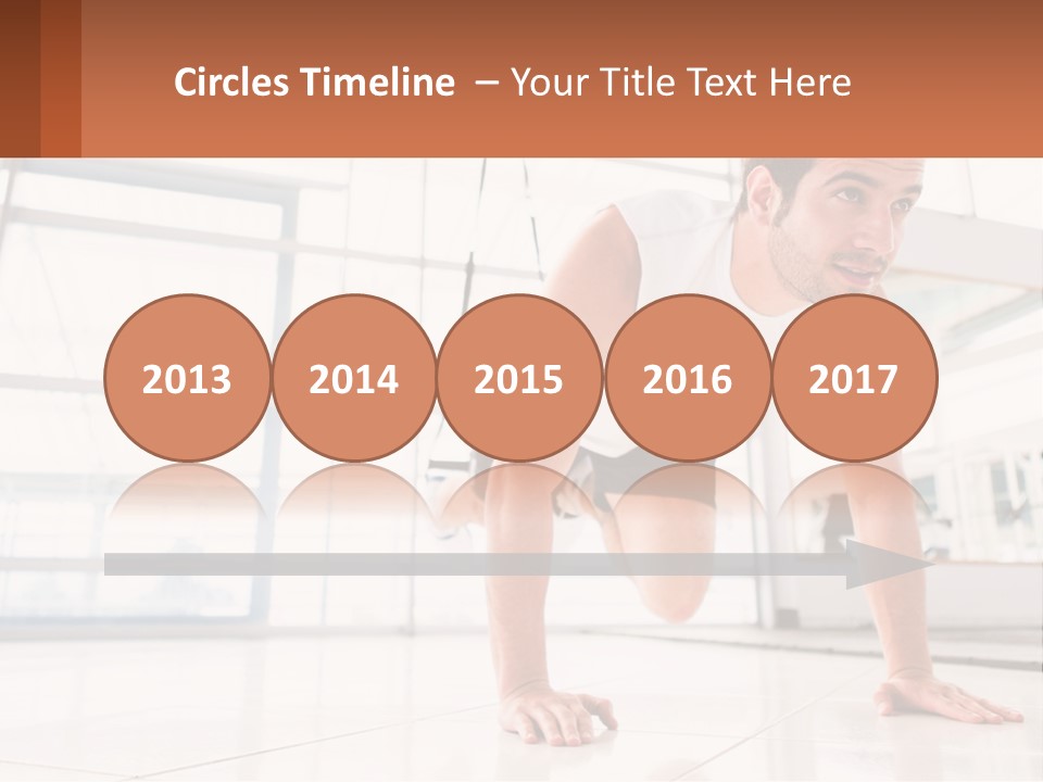 A Man Doing Push Ups In A Gym PowerPoint Template