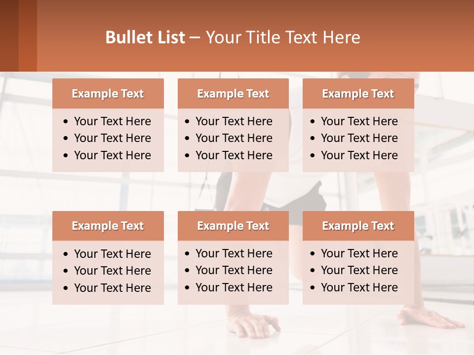 A Man Doing Push Ups In A Gym PowerPoint Template