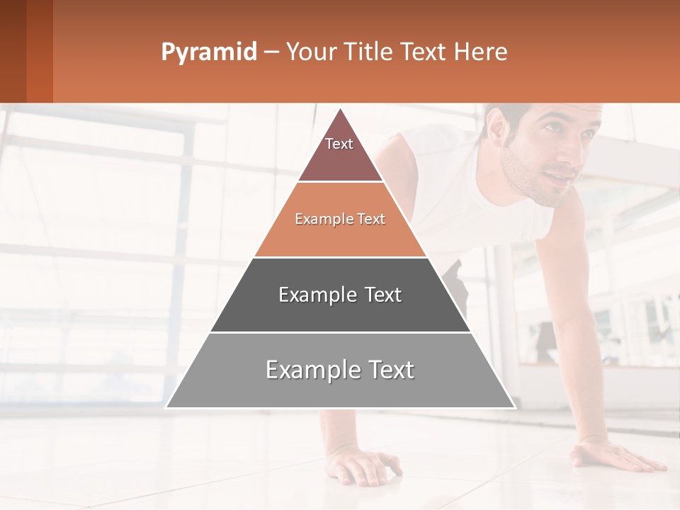 A Man Doing Push Ups In A Gym PowerPoint Template