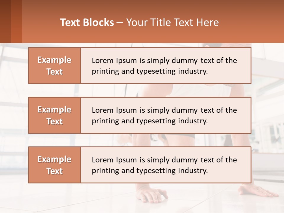 A Man Doing Push Ups In A Gym PowerPoint Template
