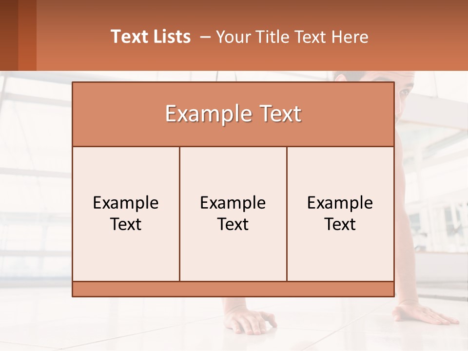 A Man Doing Push Ups In A Gym PowerPoint Template
