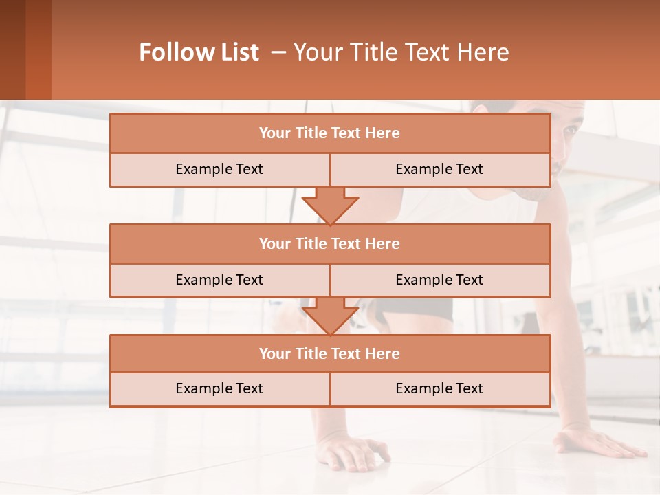 A Man Doing Push Ups In A Gym PowerPoint Template