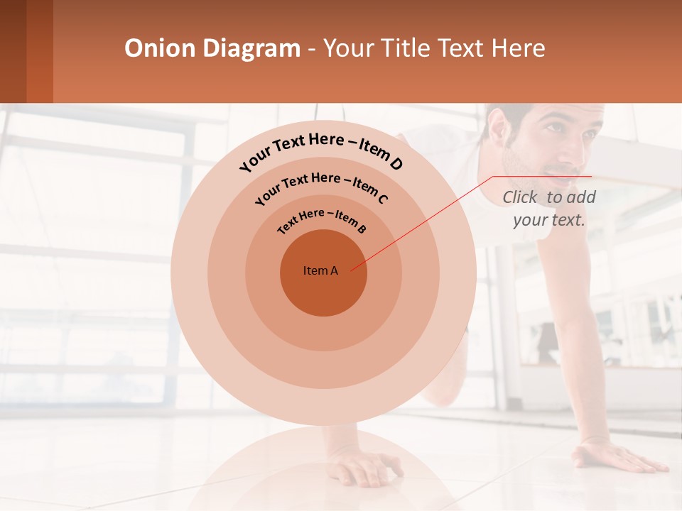 A Man Doing Push Ups In A Gym PowerPoint Template