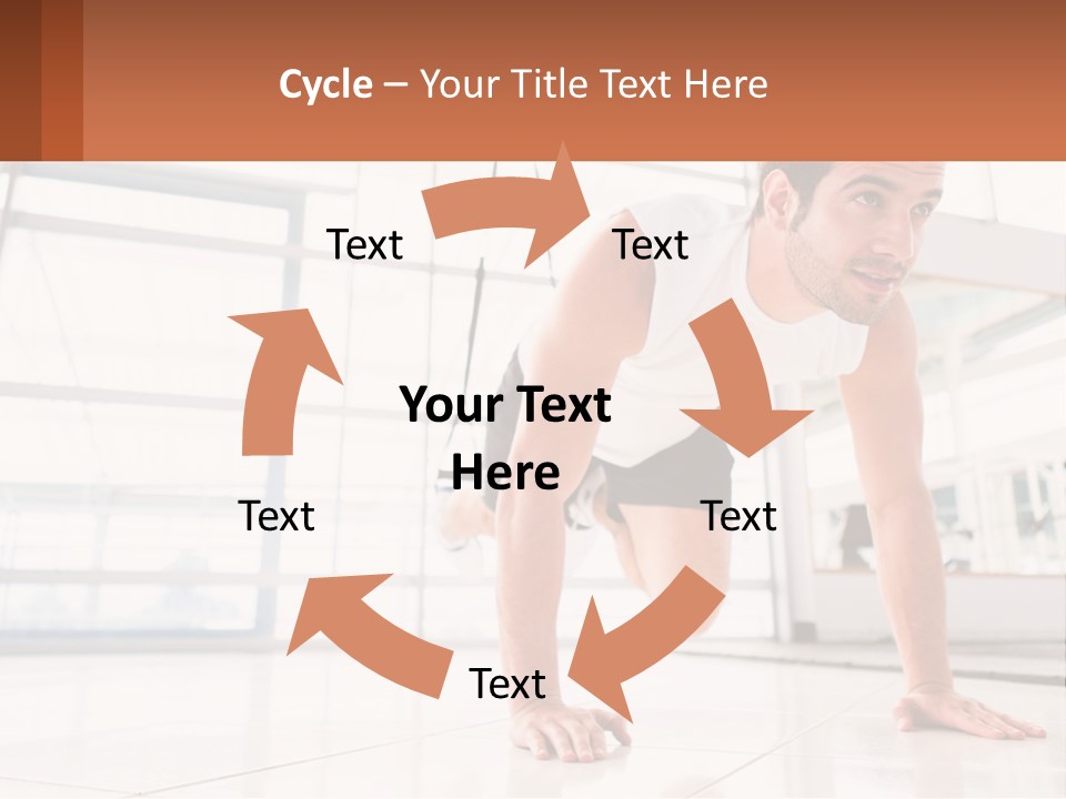 A Man Doing Push Ups In A Gym PowerPoint Template