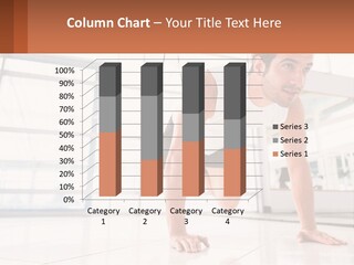 A Man Doing Push Ups In A Gym PowerPoint Template