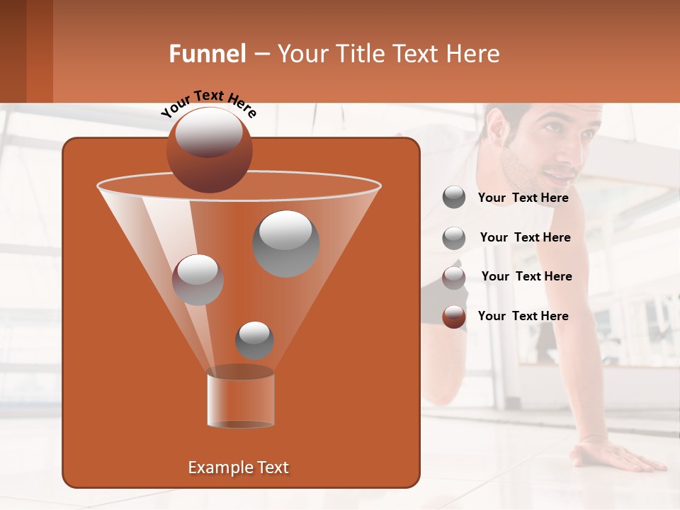 A Man Doing Push Ups In A Gym PowerPoint Template