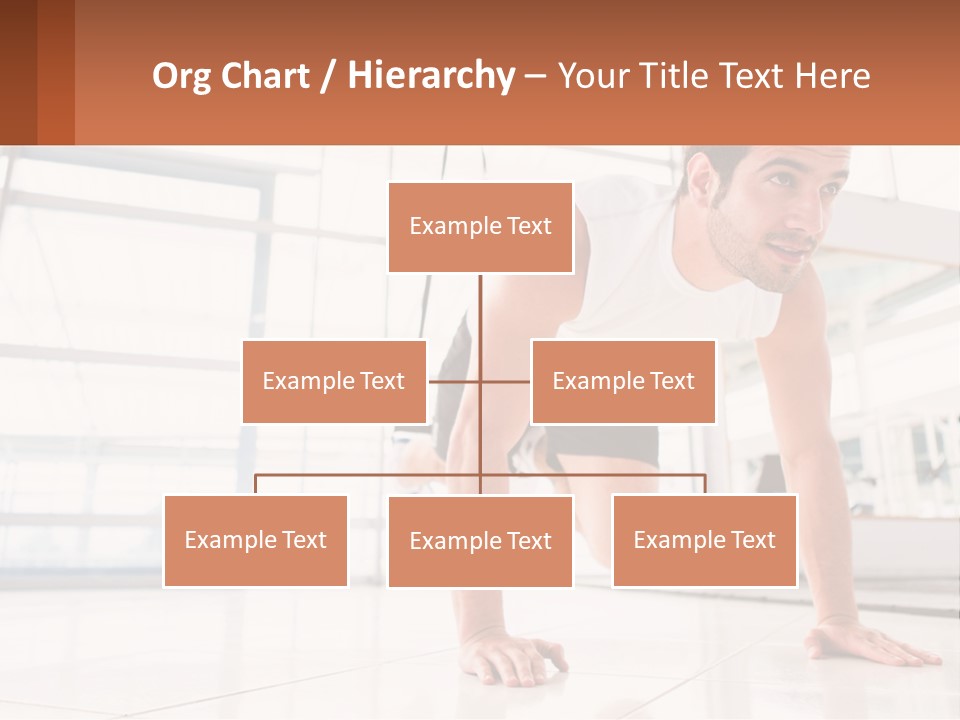 A Man Doing Push Ups In A Gym PowerPoint Template