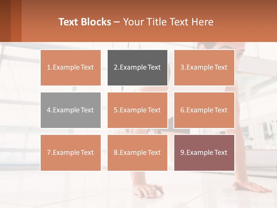 A Man Doing Push Ups In A Gym PowerPoint Template