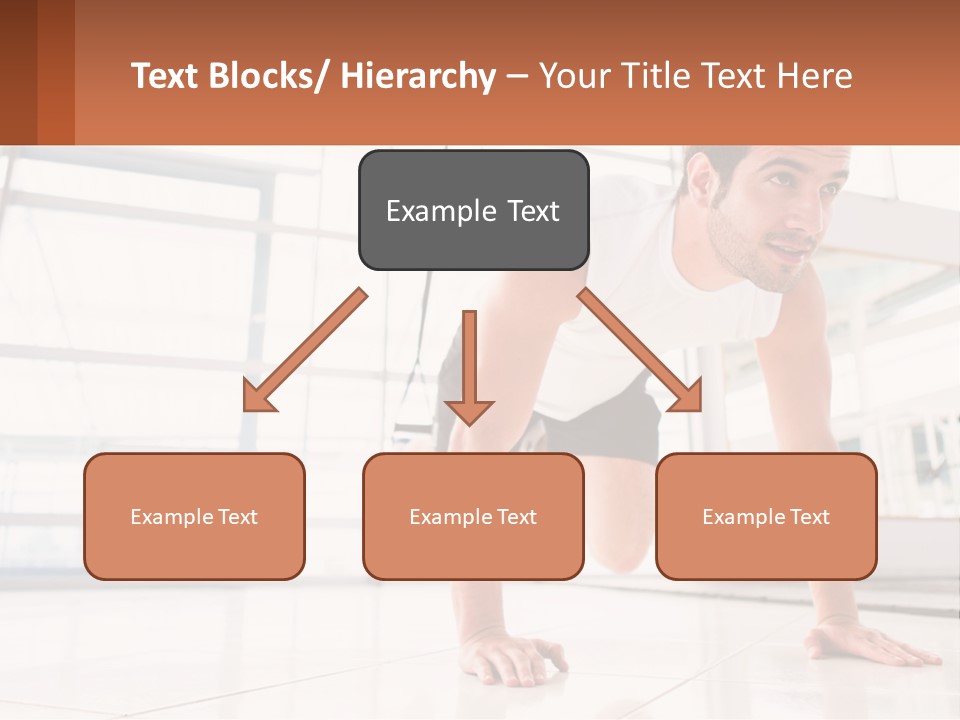 A Man Doing Push Ups In A Gym PowerPoint Template