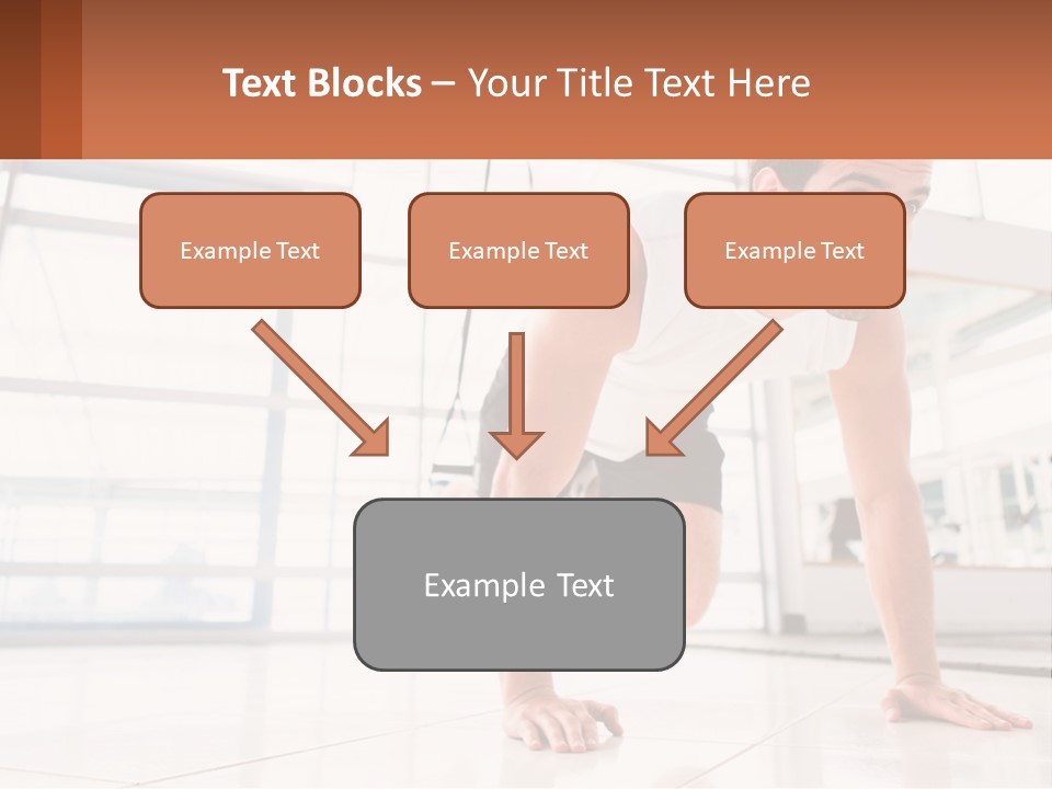A Man Doing Push Ups In A Gym PowerPoint Template