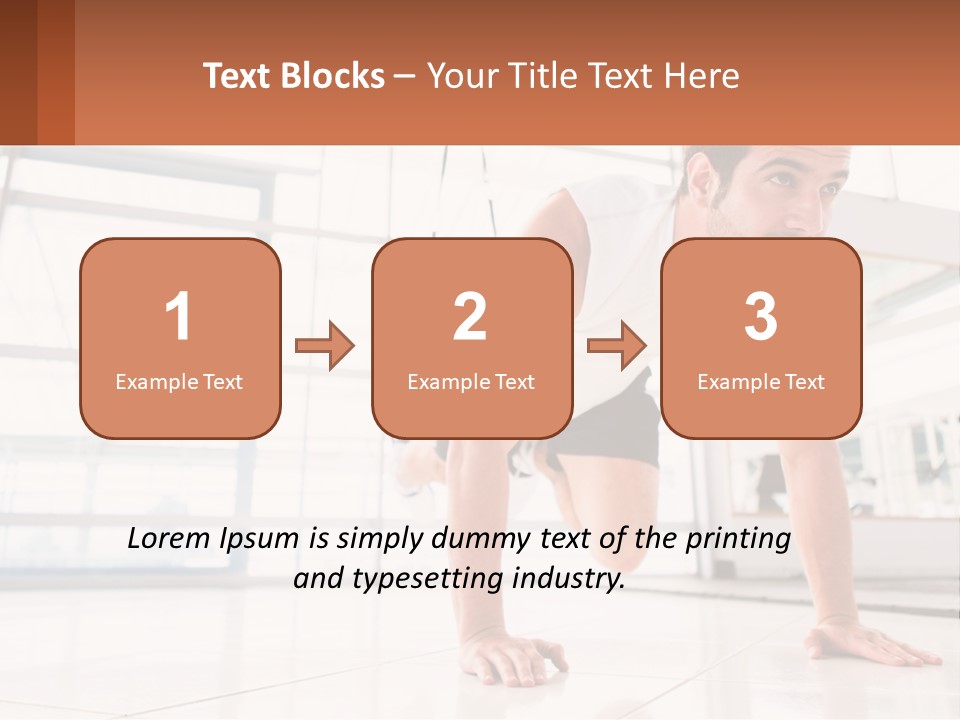 A Man Doing Push Ups In A Gym PowerPoint Template