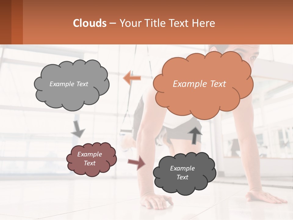 A Man Doing Push Ups In A Gym PowerPoint Template