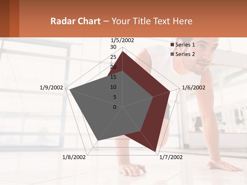 A Man Doing Push Ups In A Gym PowerPoint Template