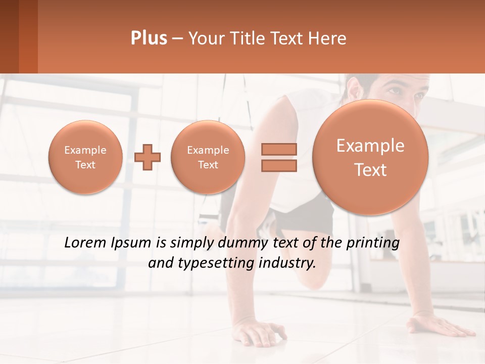 A Man Doing Push Ups In A Gym PowerPoint Template