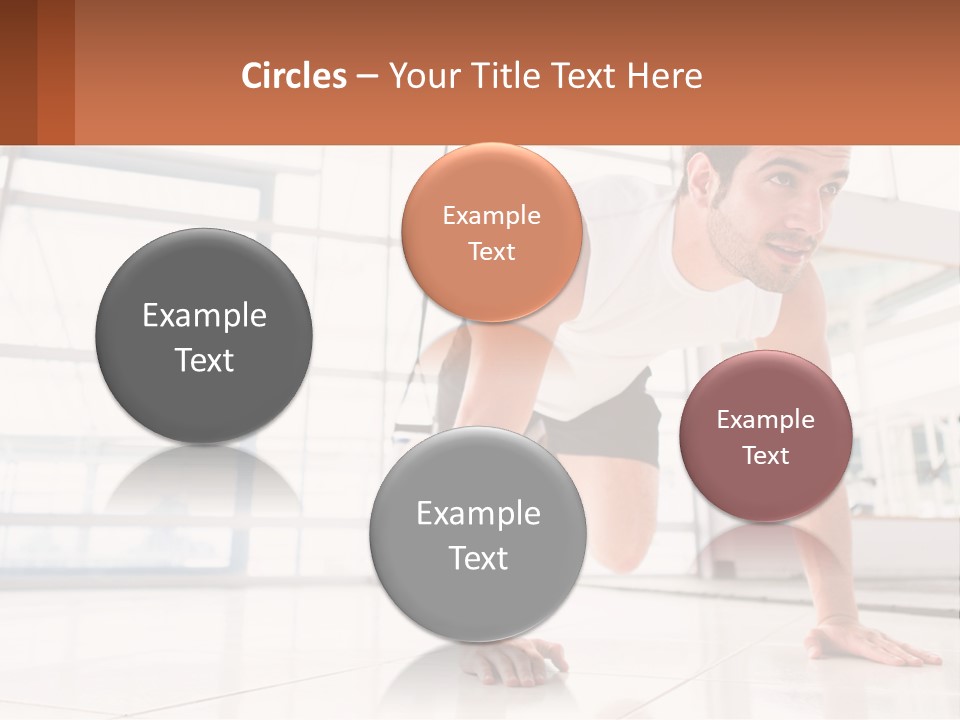 A Man Doing Push Ups In A Gym PowerPoint Template