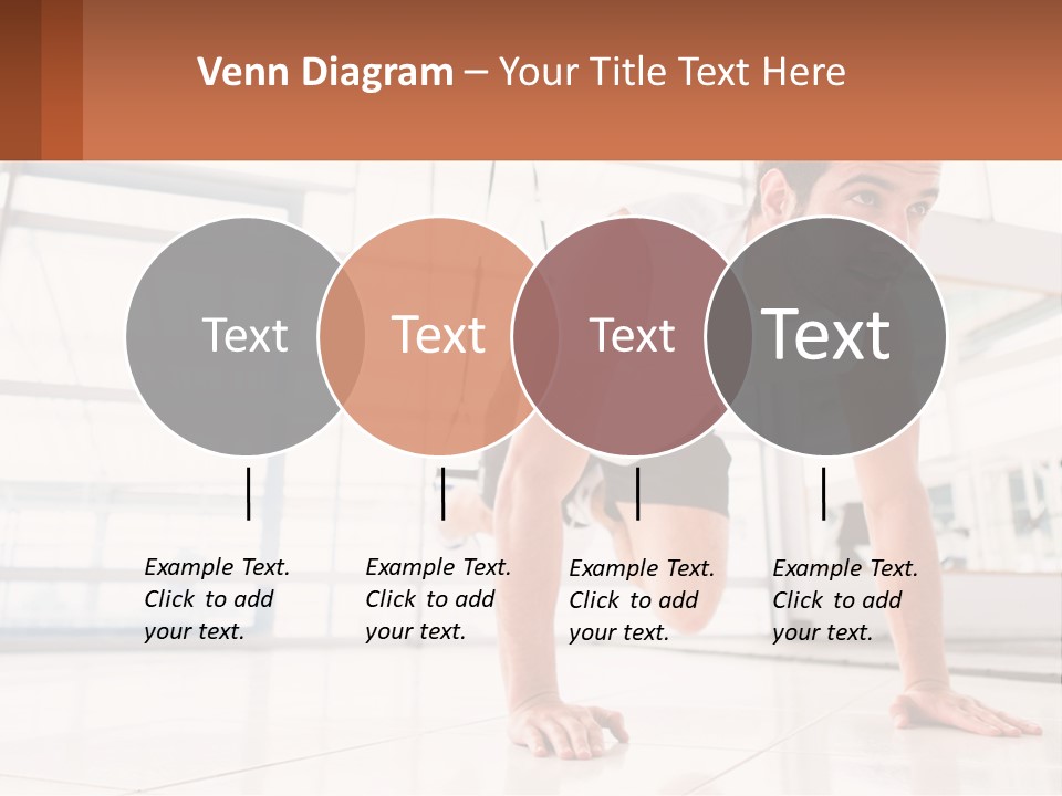 A Man Doing Push Ups In A Gym PowerPoint Template