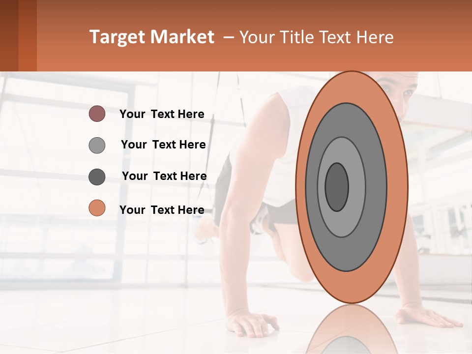 A Man Doing Push Ups In A Gym PowerPoint Template