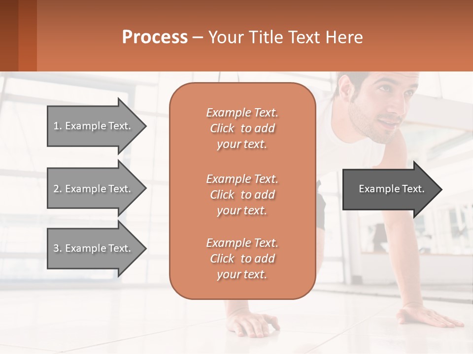 A Man Doing Push Ups In A Gym PowerPoint Template