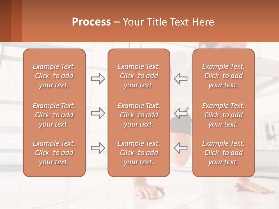 A Man Doing Push Ups In A Gym PowerPoint Template