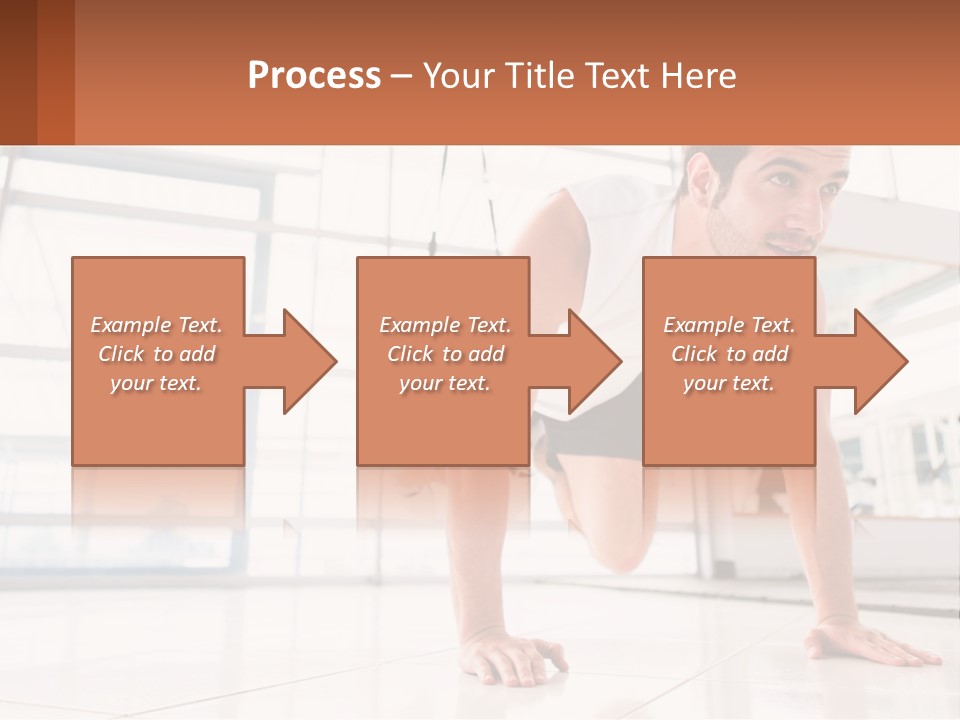 A Man Doing Push Ups In A Gym PowerPoint Template