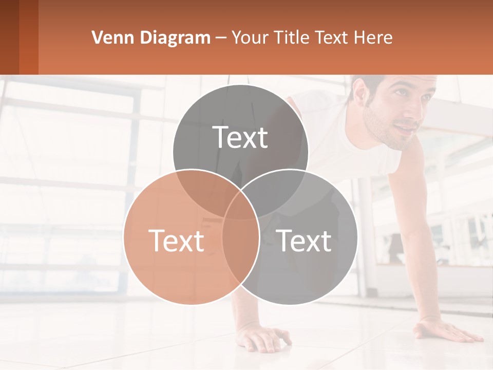 A Man Doing Push Ups In A Gym PowerPoint Template