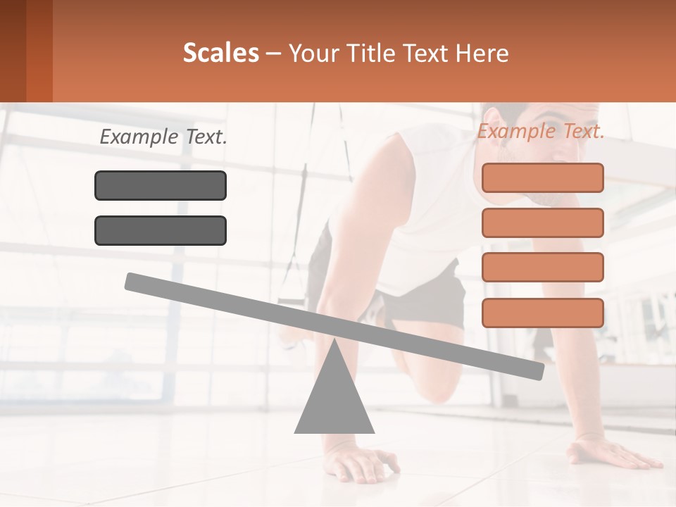 A Man Doing Push Ups In A Gym PowerPoint Template