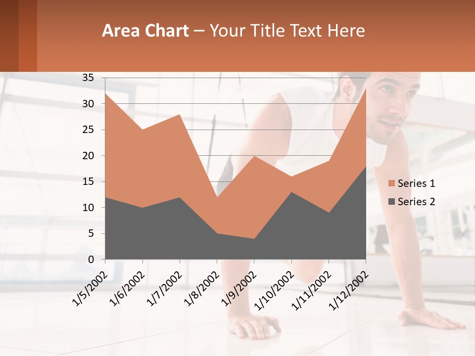 A Man Doing Push Ups In A Gym PowerPoint Template