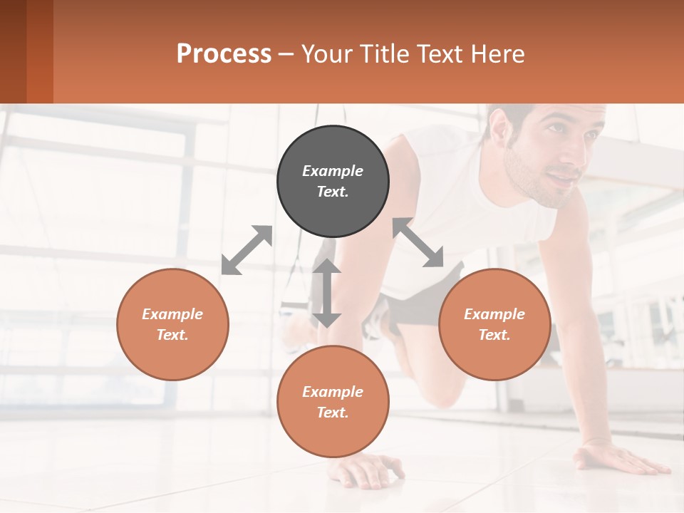 A Man Doing Push Ups In A Gym PowerPoint Template