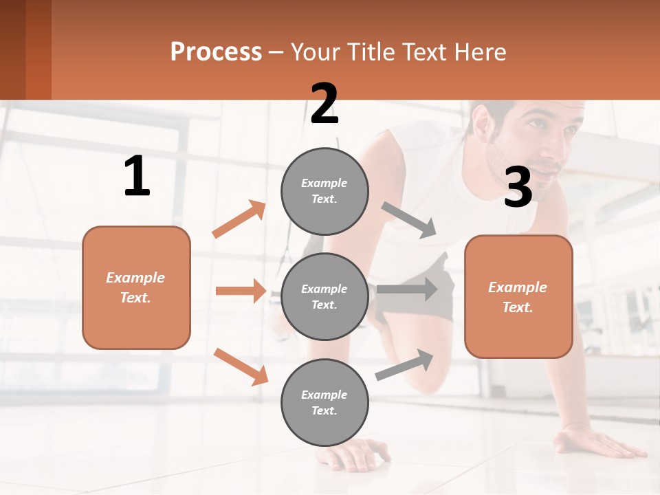 A Man Doing Push Ups In A Gym PowerPoint Template