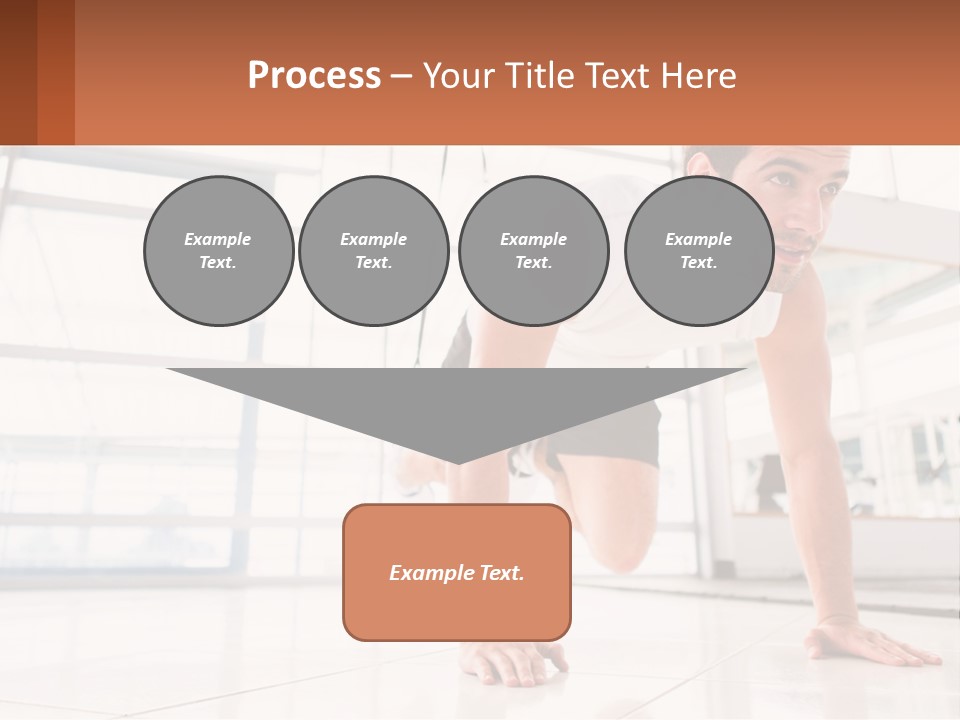 A Man Doing Push Ups In A Gym PowerPoint Template