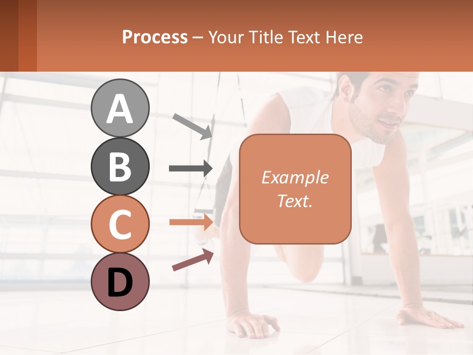 A Man Doing Push Ups In A Gym PowerPoint Template