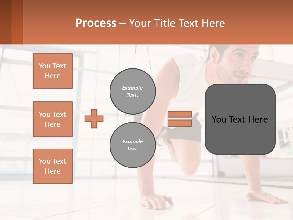 A Man Doing Push Ups In A Gym PowerPoint Template