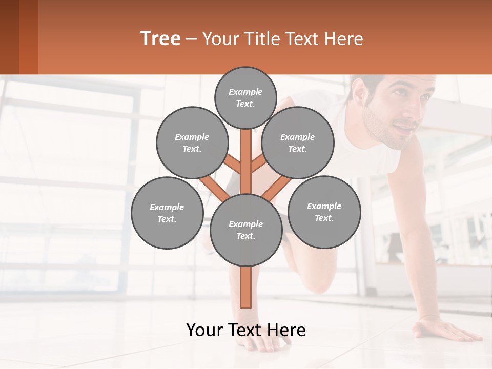 A Man Doing Push Ups In A Gym PowerPoint Template