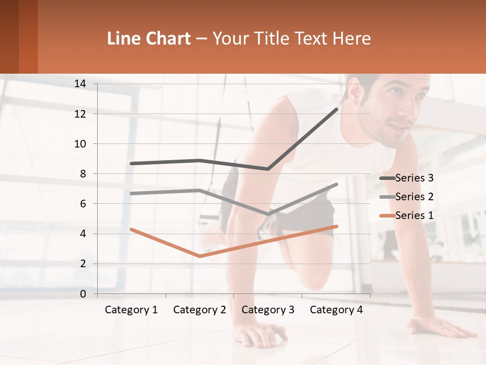 A Man Doing Push Ups In A Gym PowerPoint Template