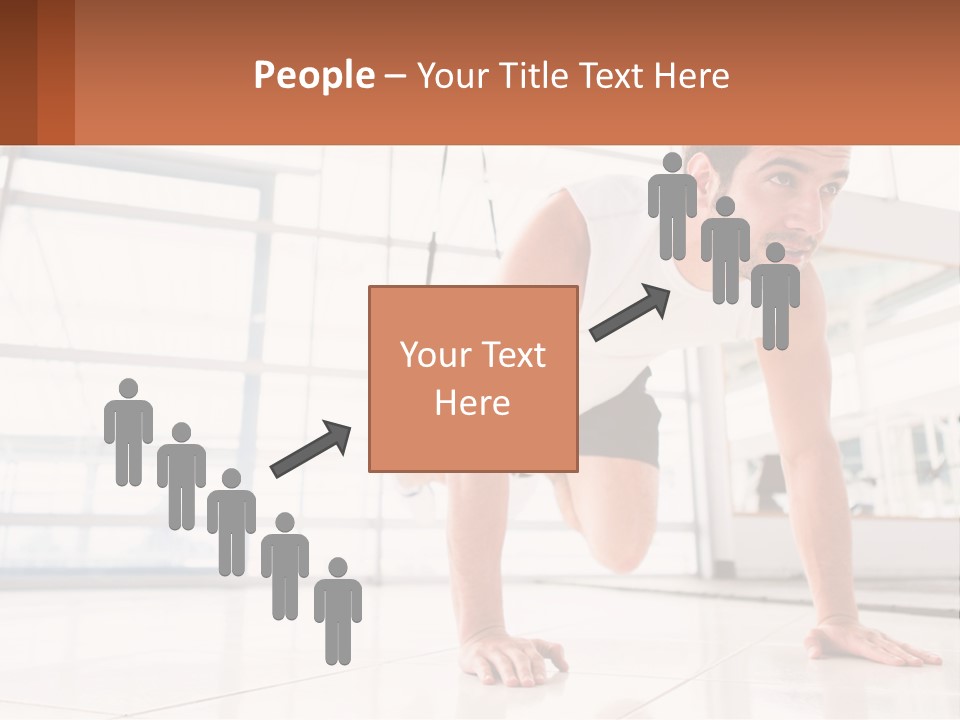 A Man Doing Push Ups In A Gym PowerPoint Template