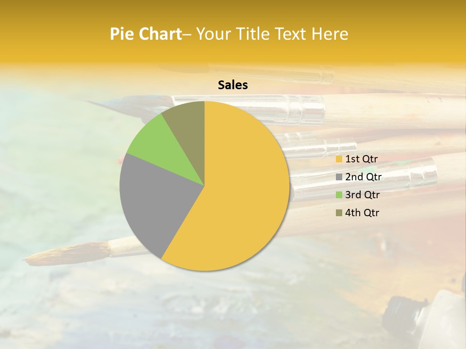 A Group Of Paintbrushes Sitting On Top Of A Table PowerPoint Template